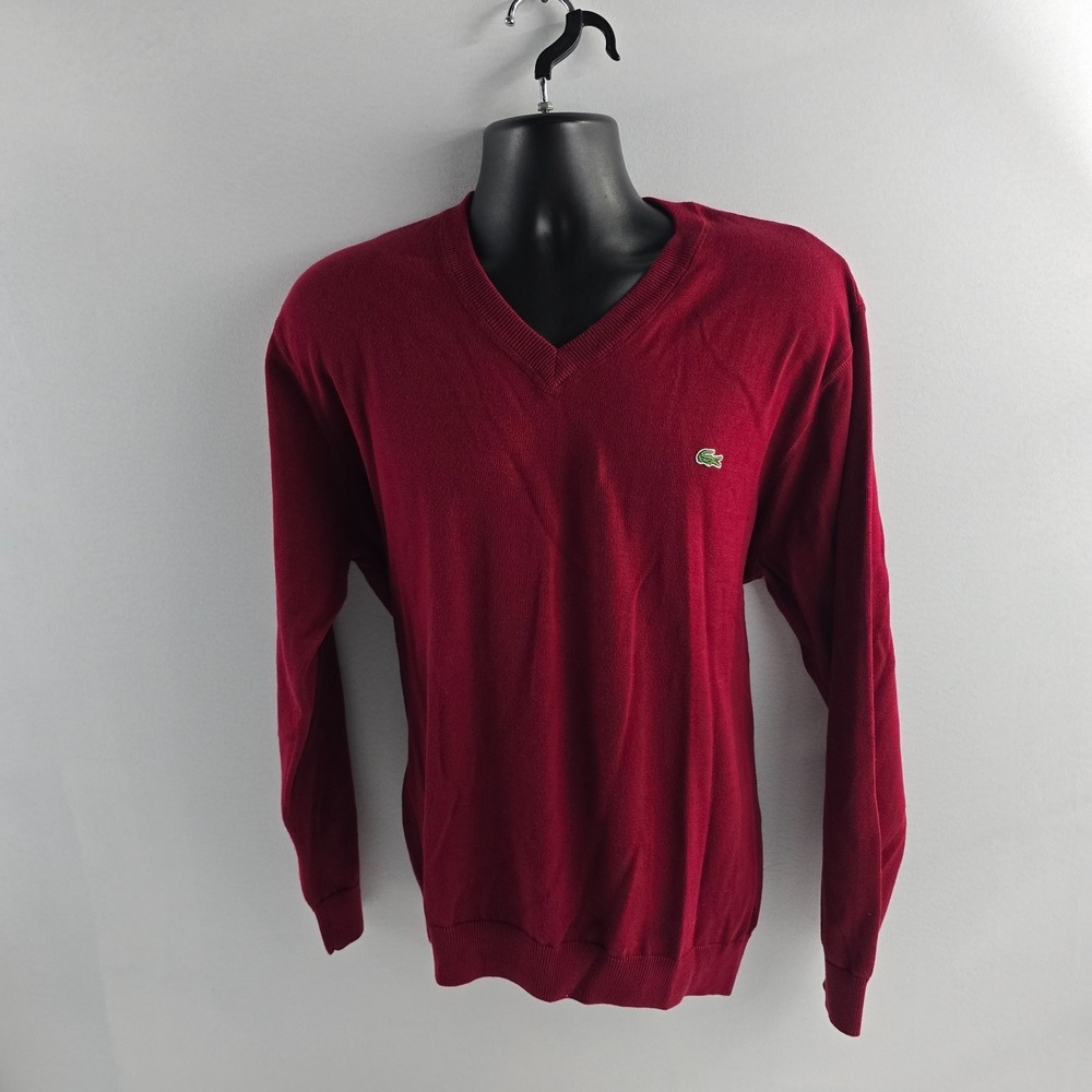 Lacoste V Neck sweater mens size 6 pullover 6681